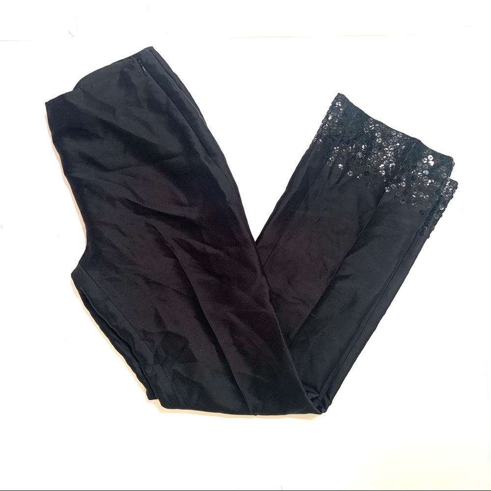 Ann Taylor Sequin Black Pants